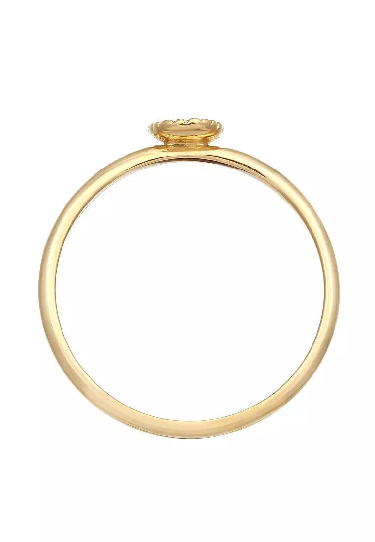 Cincin Perhiasan Perak 925 Wanita Stack Flower Boho Hippie Gold Plated