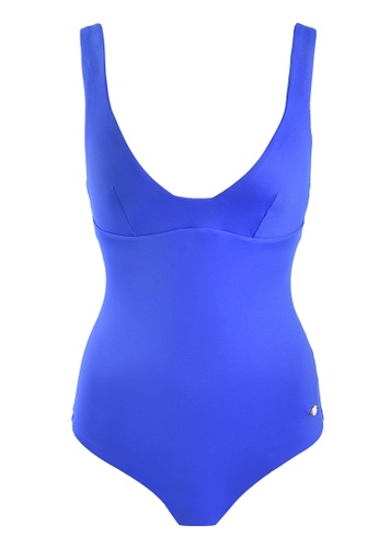 Sunseeker blue Solids One-piece Swimsuit FA65DUS0449D13GS_1