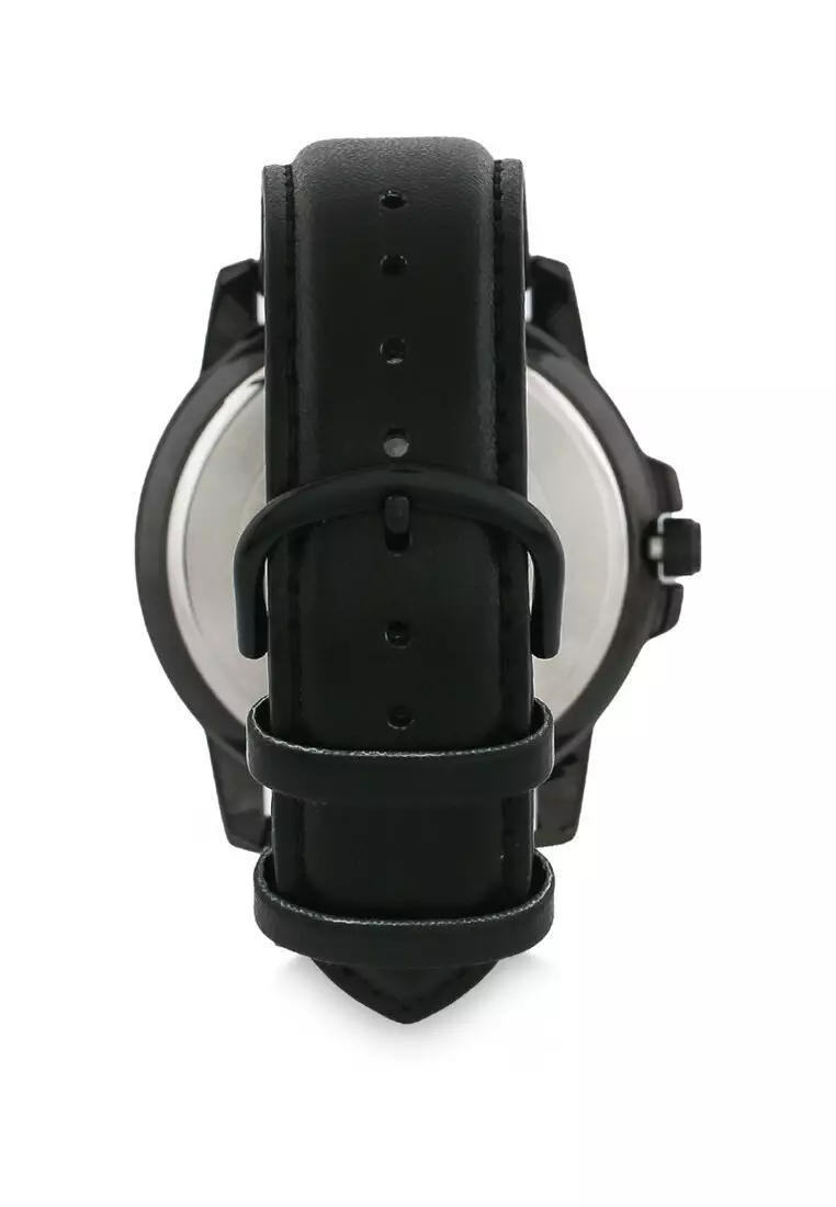 Casio Jam Tangan Pria - Black - Leather Strap - MTP-VD01BL-1BVUDF