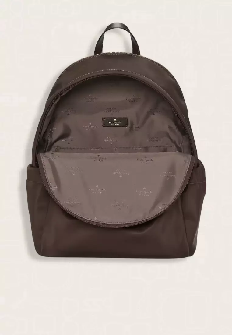Kate Spade Carter Nylon Large Backpack Hot Fudge