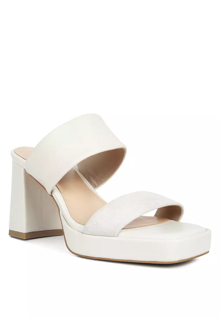 White on sale thick sandals