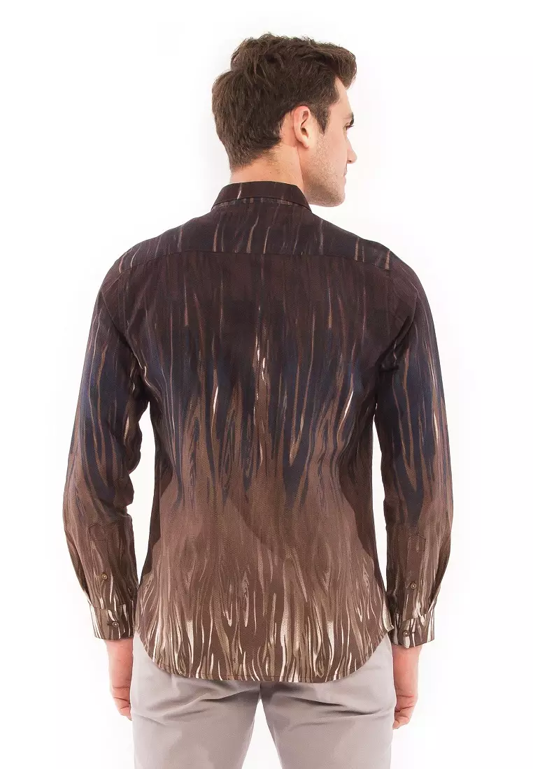 SWIRLY-OLIVE LS Shirt