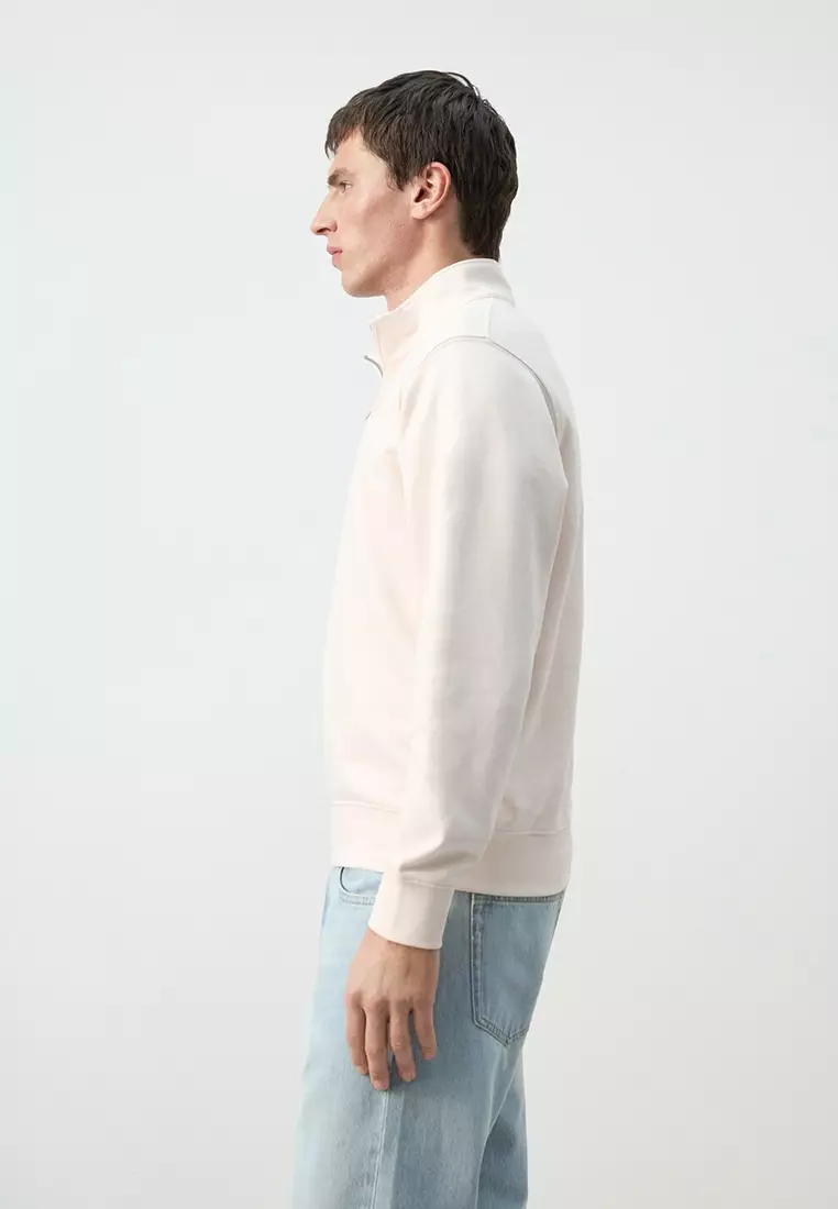 100% Cotton Zip-Neck Sweatshirt