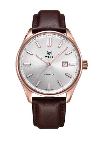 WULF 褐色 Wulf Alpha Rose Gold and Brown Leather Watch 02B63ACA4D4766GS_1