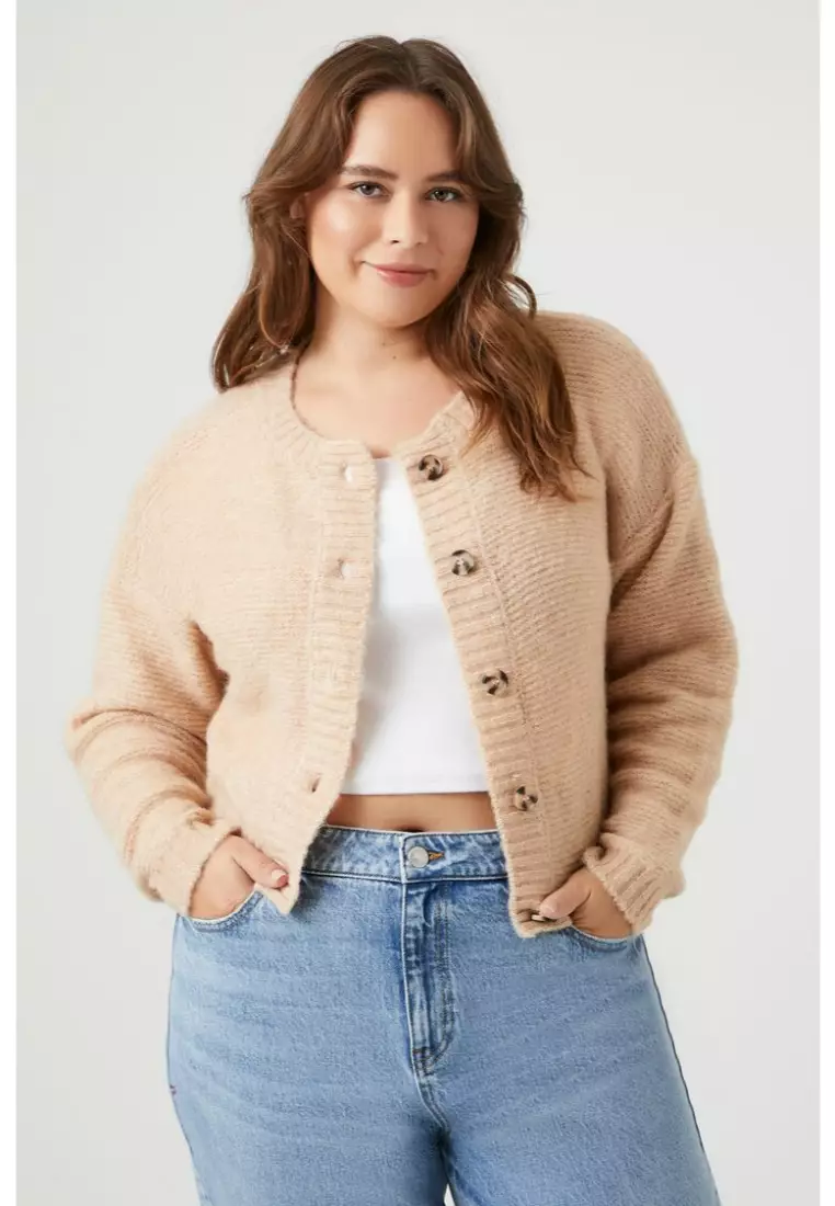 Buy FOREVER 21 Plus Size Button Front Cardigan Sweater 2024 Online