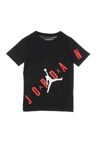 Jordan black Jordan Boy's Jumpman Stretch Out Short Sleeves Tee - Black B7C74KADE3FBADGS_1