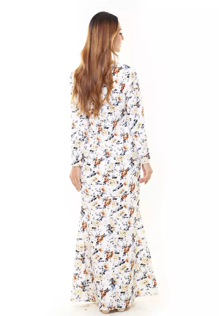 Rina Printed Kurung Small Yellow Flower