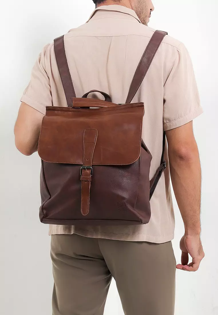 Distressed Leather Hunter Backpack
