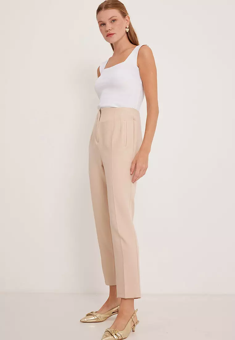High Waist Ankle Trousers