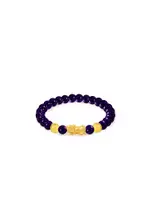Amethyst - Double Dragon Charm & Pixiu
