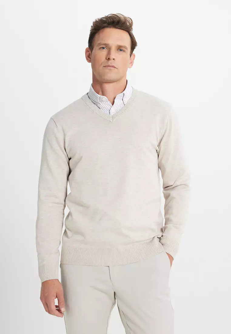 V-Neck Knitwear Sweater
