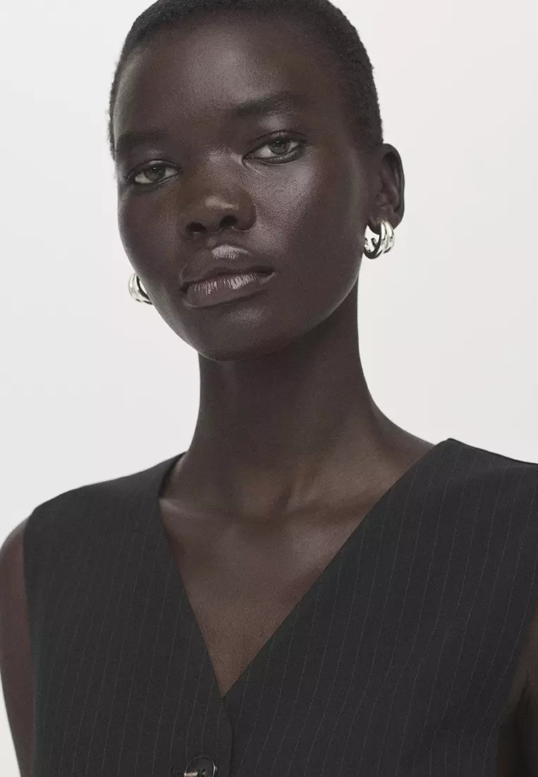 Buy Mango Pinstripe Suit-Style Jumpsuit 2026 Online | ZALORA