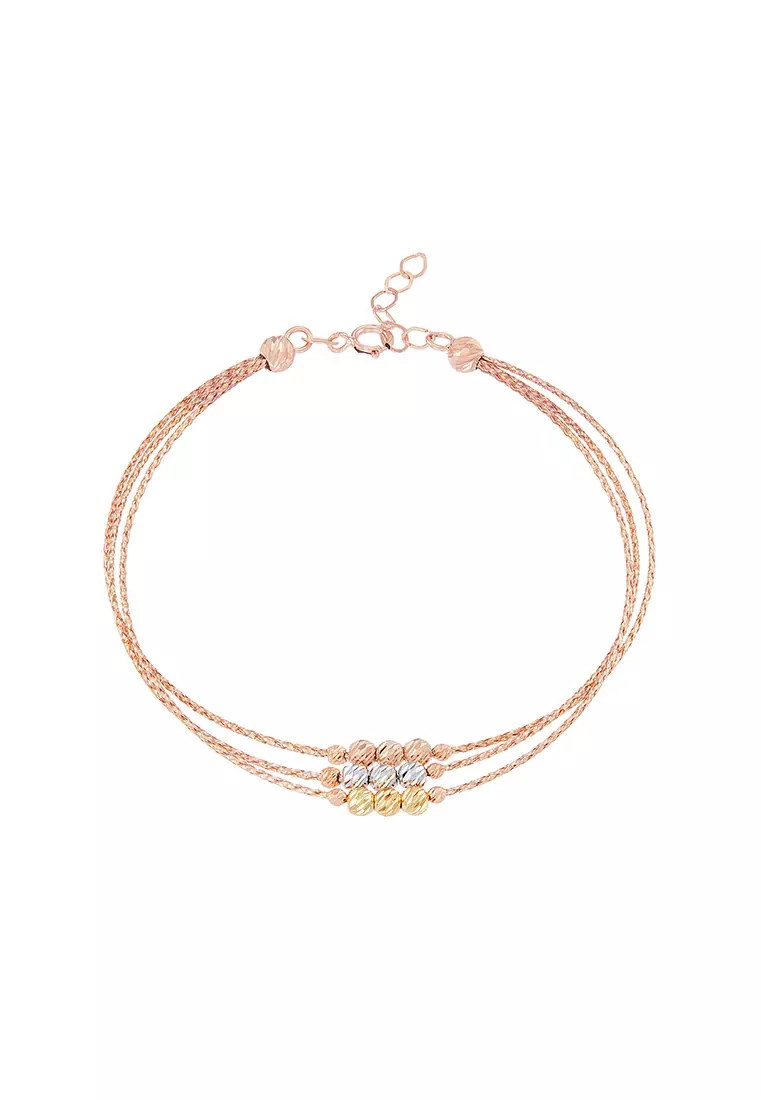 HABIB 585/14K Rose, Yellow and White Gold Bracelet 714-BRCAL3F C01-L(R)