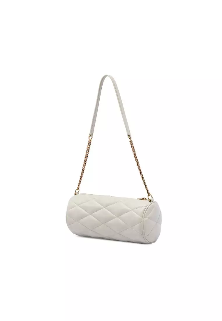 Pre-Loved Saint Laurent Mini Quilted Lambskin Sade Tube Bag
