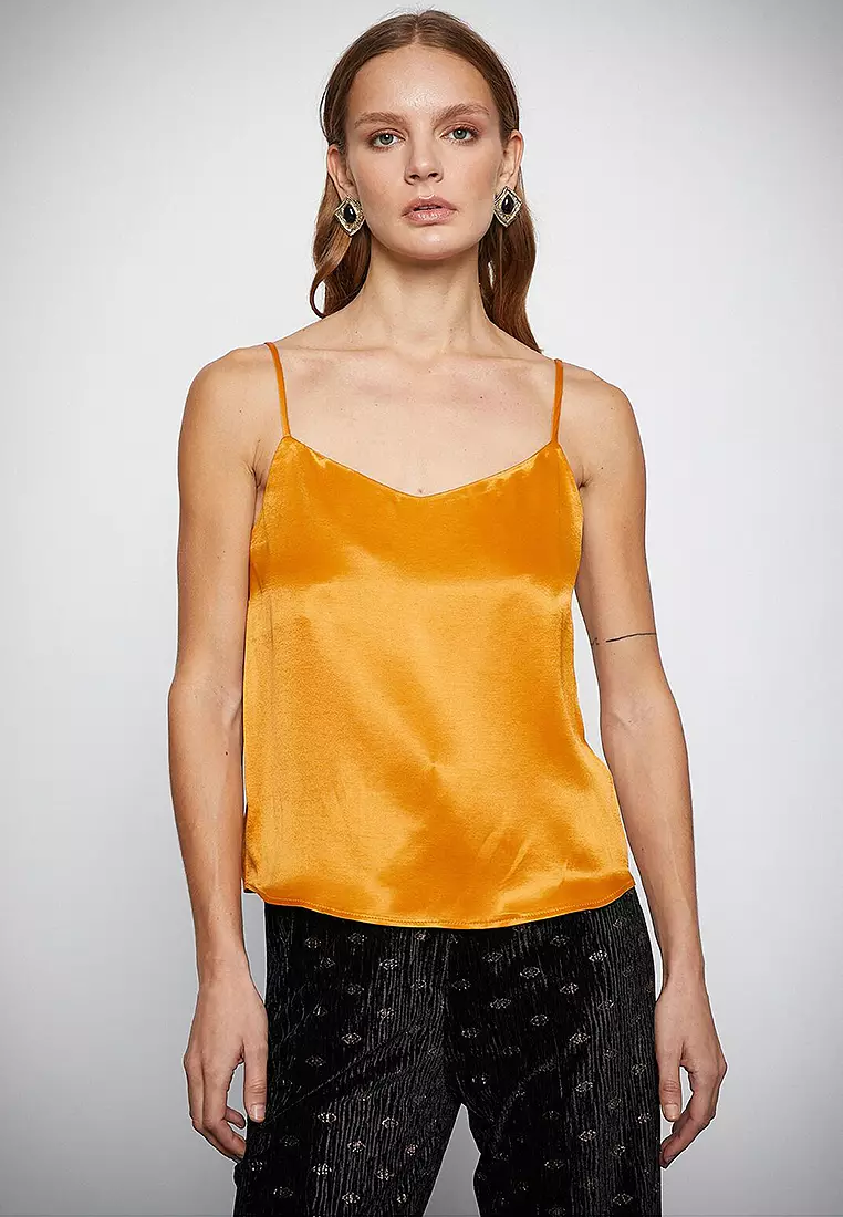 Strappy Satin Blouse