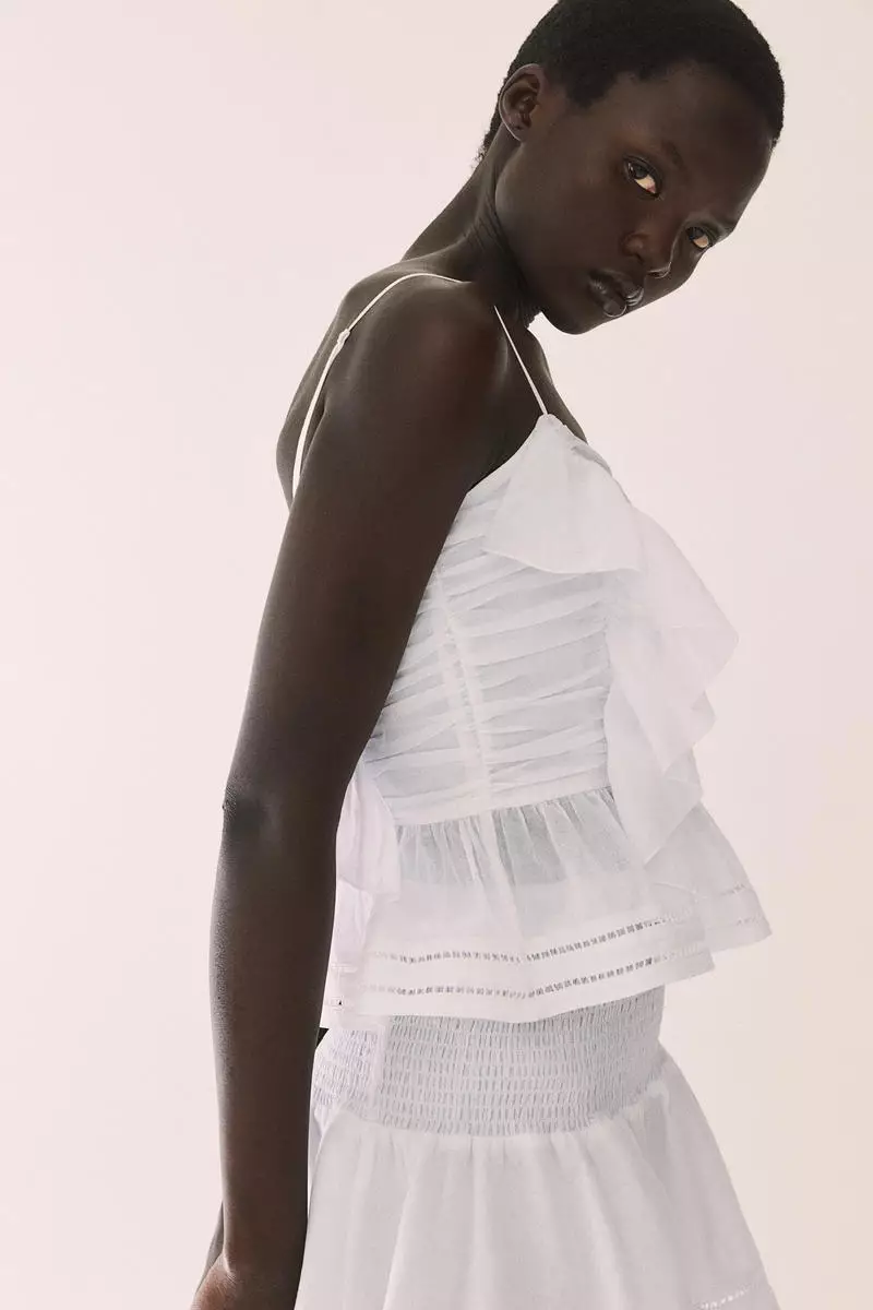 H&m ruffle top discount