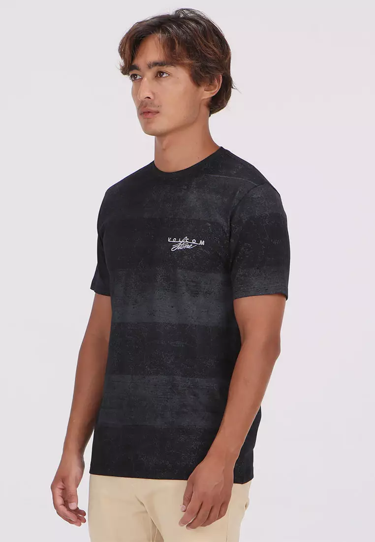 MCT AIR COOLED STRIPE SHORT SLEEVE TEE BLACK