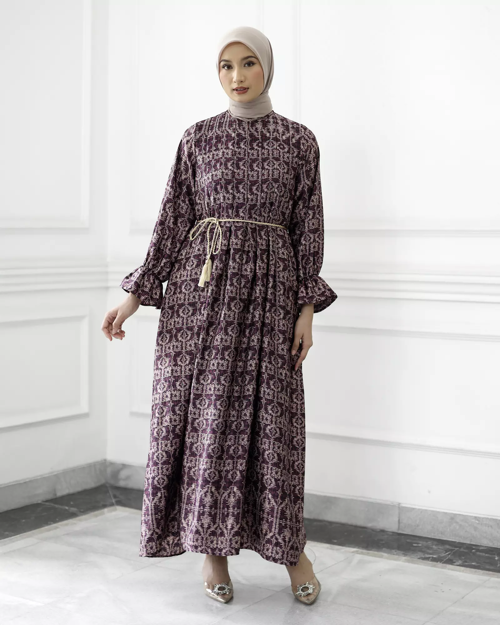 Geulis.id MAISSA DRESS - Burgundy