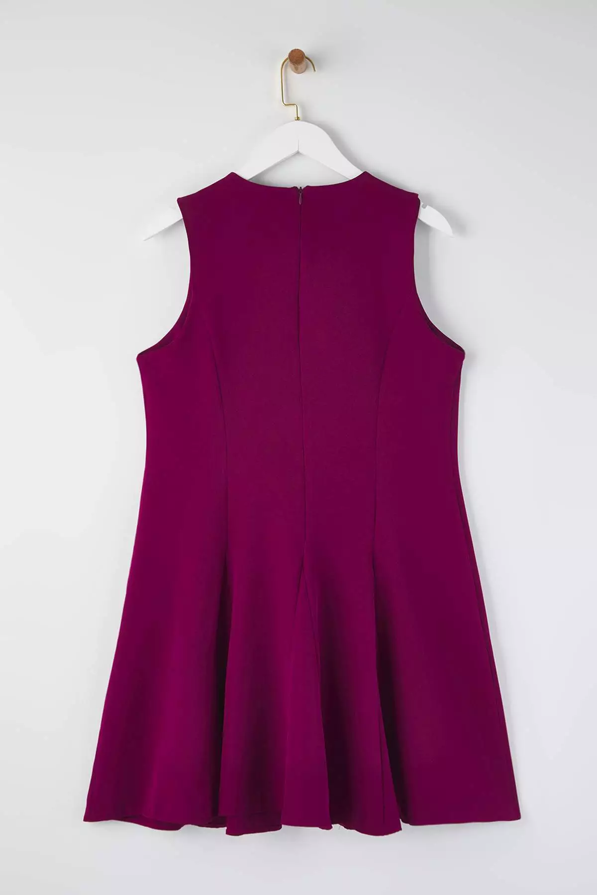 Plum Bow A-Line/Waist Open Mini Woven Plus Size Dress