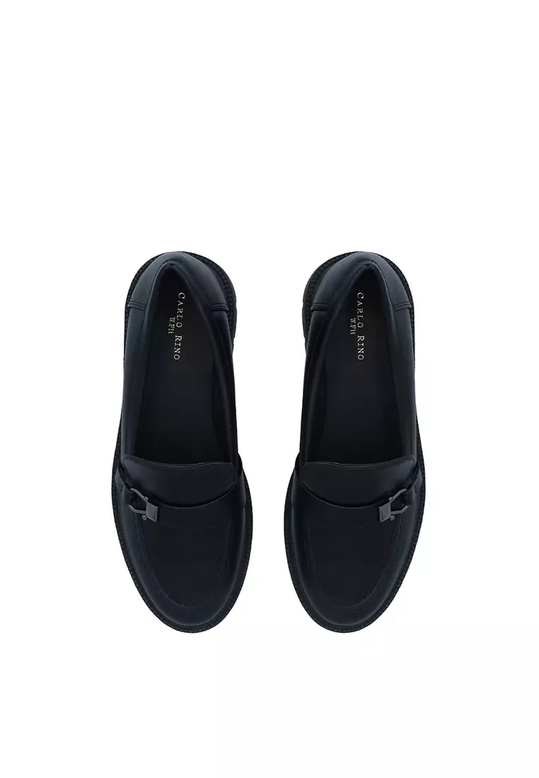 Black Elise Bucked Loafers
