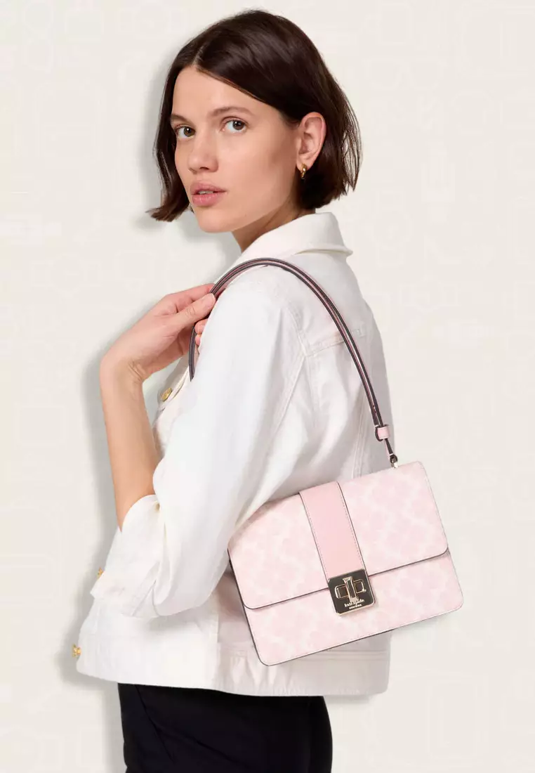 Kate Spade Spade Flower Small Flap Shoulder Bag  Rose Smoke Multi