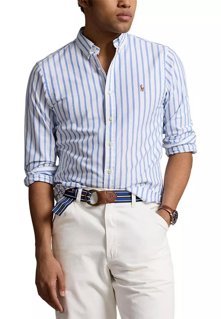 Slim Fit Striped Oxford Shirt