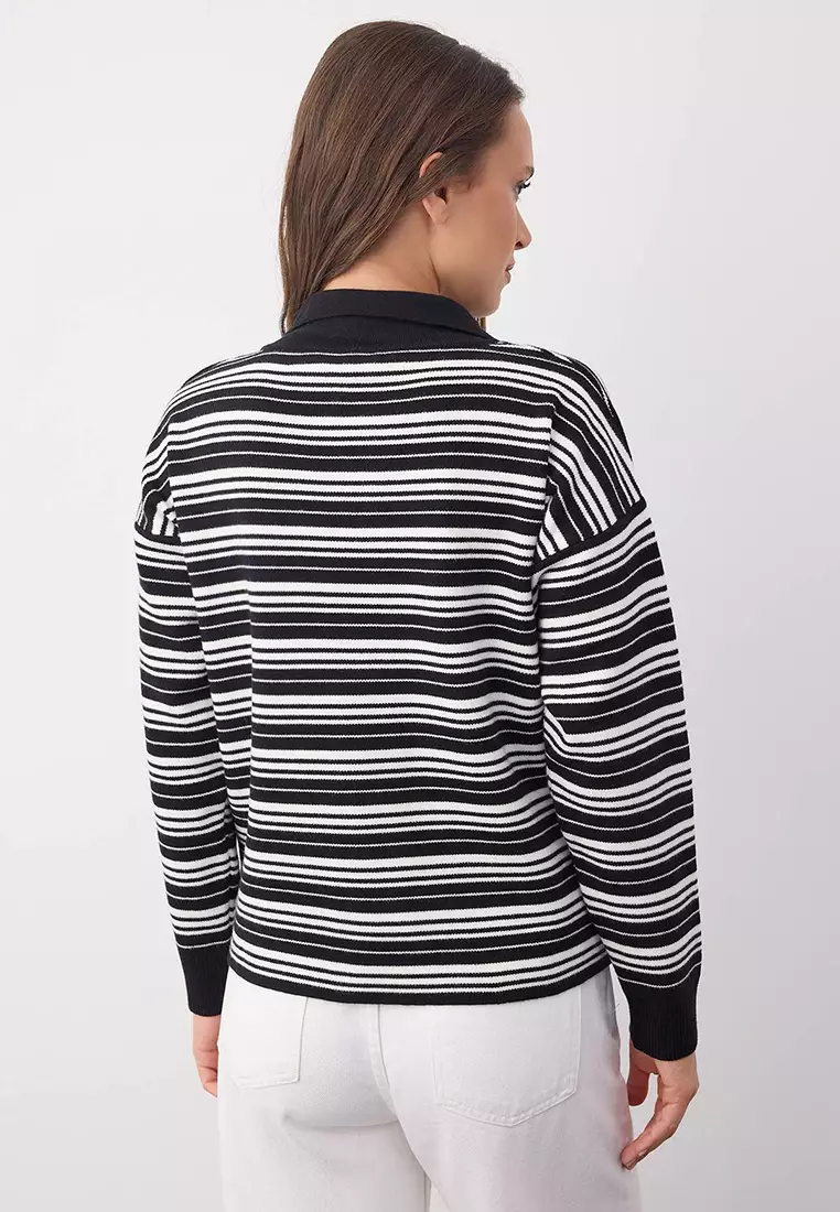 Premium/Special Yarn Polo Neck Knit Sweater