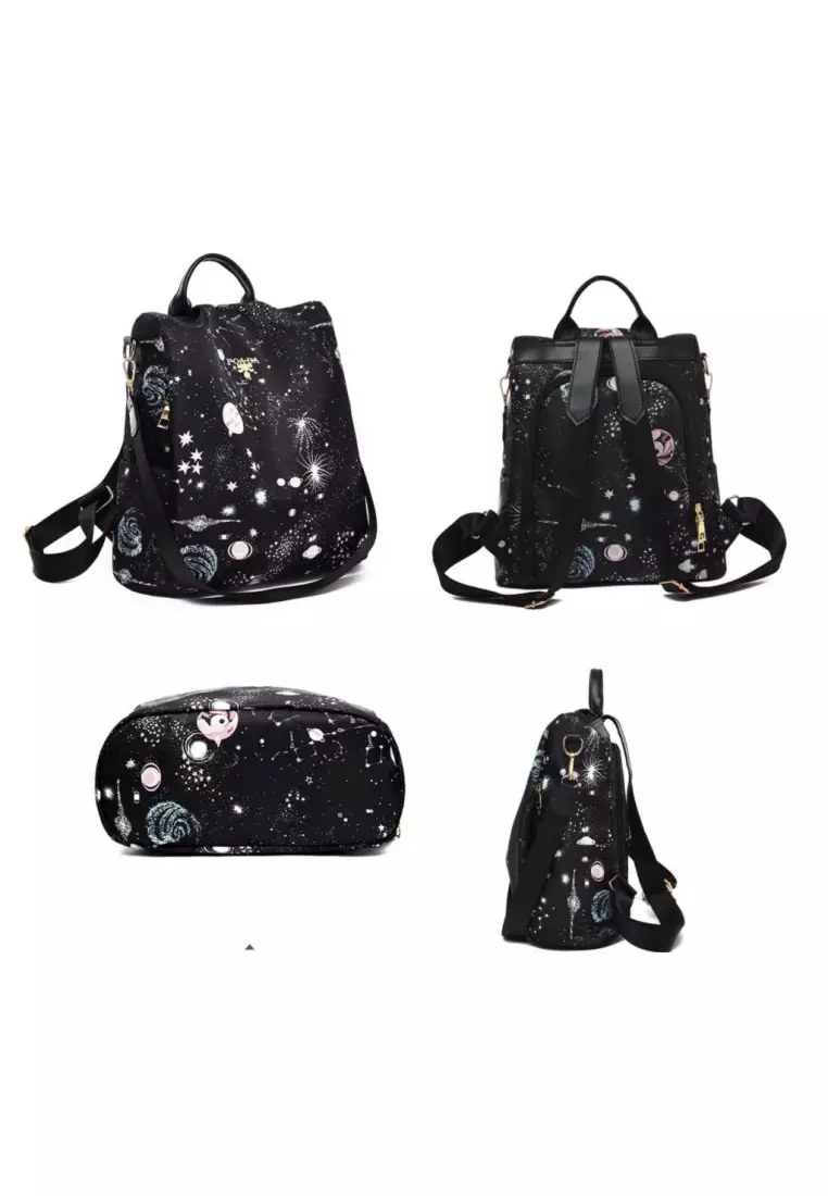 Poaba Black Waterproof Backpack