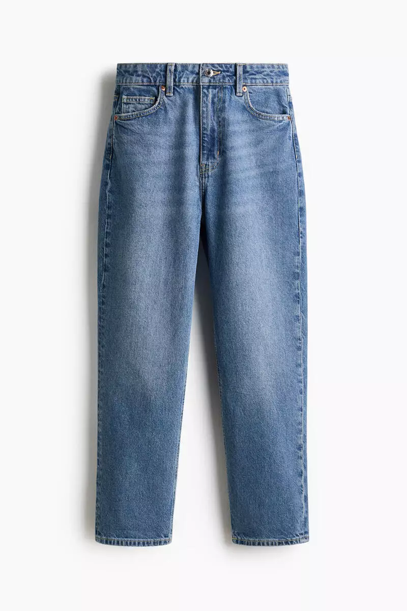 Mom Slim Fit High Waist Ankle Jeans
