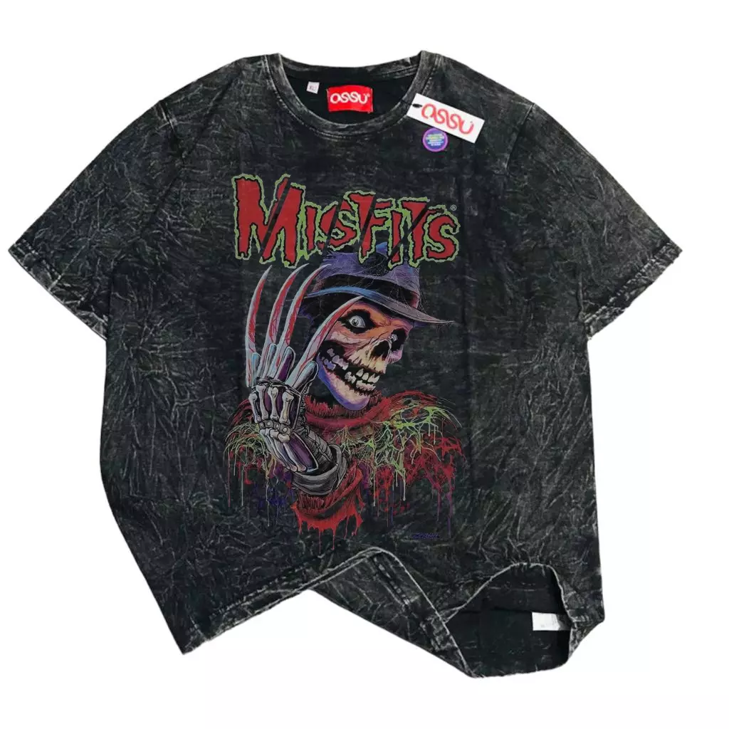 Ossu T-Shirt Freddie Misfits Black Washing T-shirt