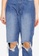 MISSGUIDED blue Double Knee Rip Riot Jeans DA2FAAA797D355GS_3