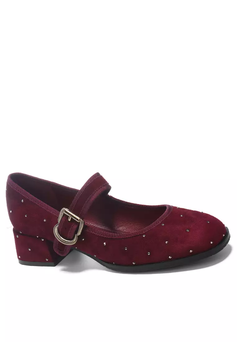 Discount on Twenty Eight Shoes  shoes - SKU: 4CM Embedded Rheinstone Suede Mary Jane Shoes XJ6058-6