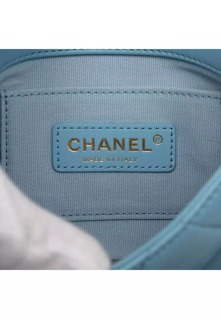 Pre-Loved Chanel Mini Quilted Lambskin Lacquered Chain Flap