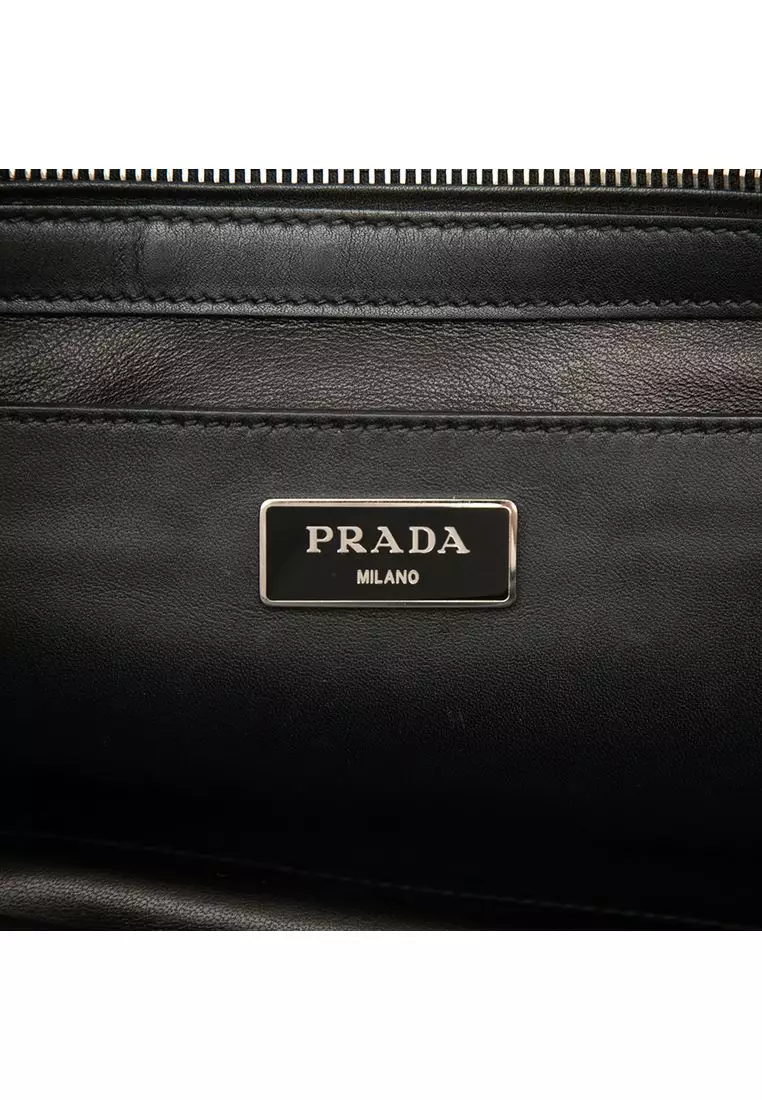 Pre-Loved Prada City Calf Twin Pocket Satchel