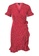 Vero Moda red Henna 2/4 Wrap Frill Dress 131D8AADBBAA56GS_5