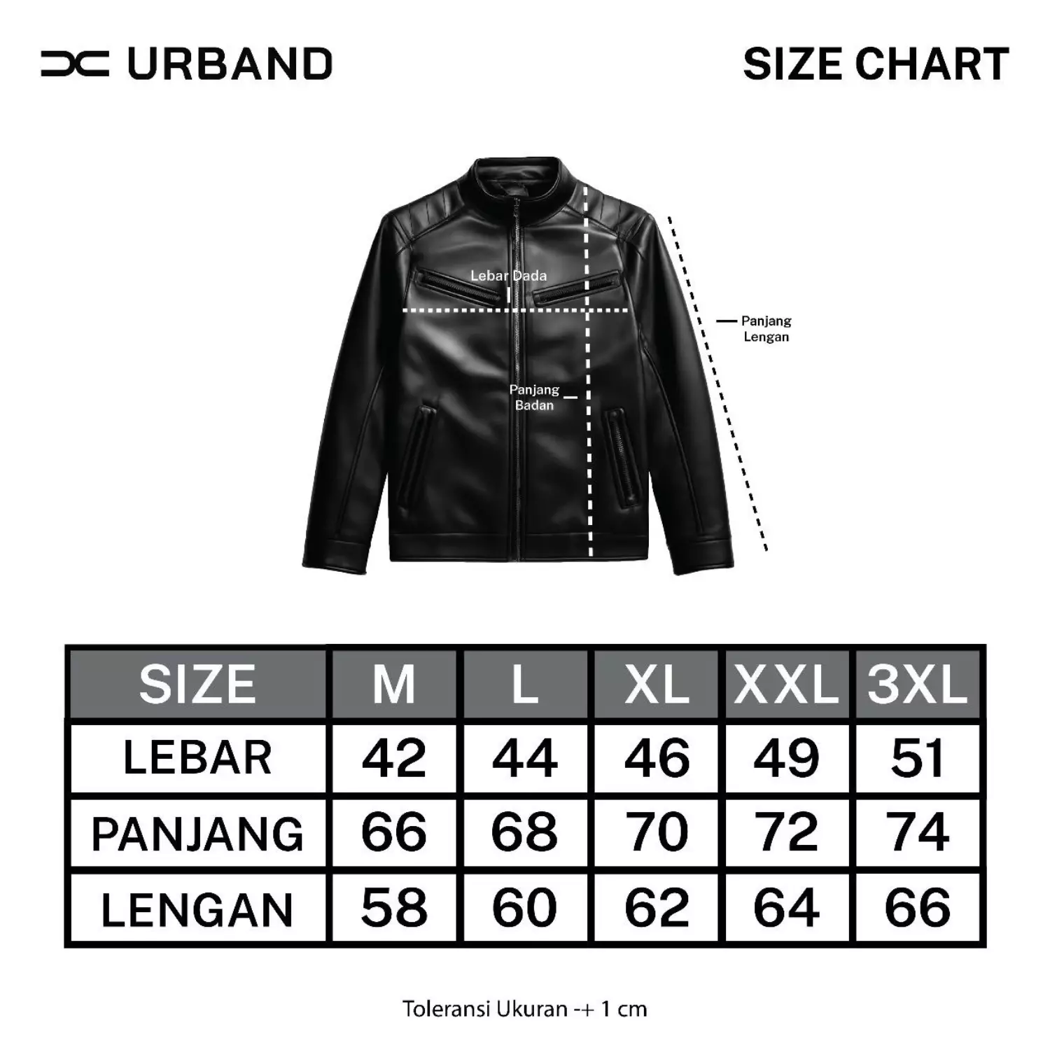 Jaket Kulit Sintetis Multi Pocket