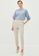 LC WAIKIKI beige Elastic Waist Flat Pocket Detailed Pique Women's Sweatpants 8D168AAD81ADB7GS_2