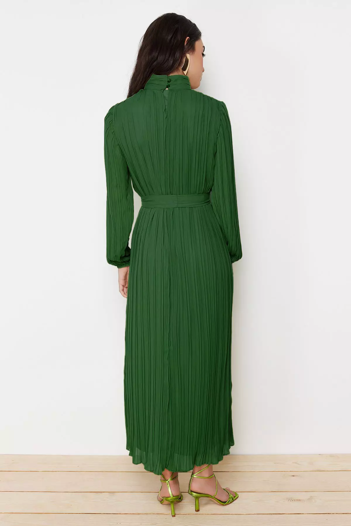 MODEST Pleated Chiffon Dress