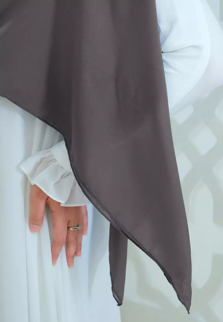 Cotton Bee - Danira Instan Syari | Hijab Segiempat | Square Syari - Flagstone Grey