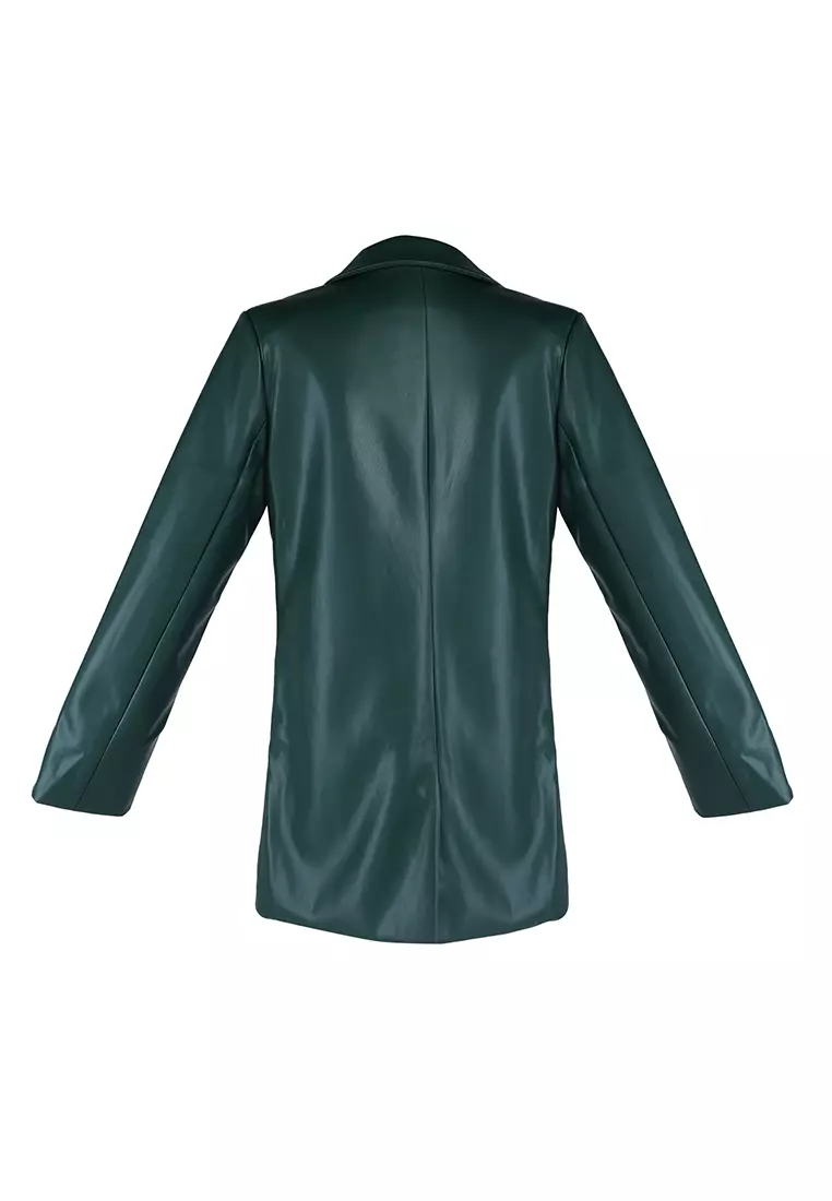 Blazer Wanita Hijau Botol