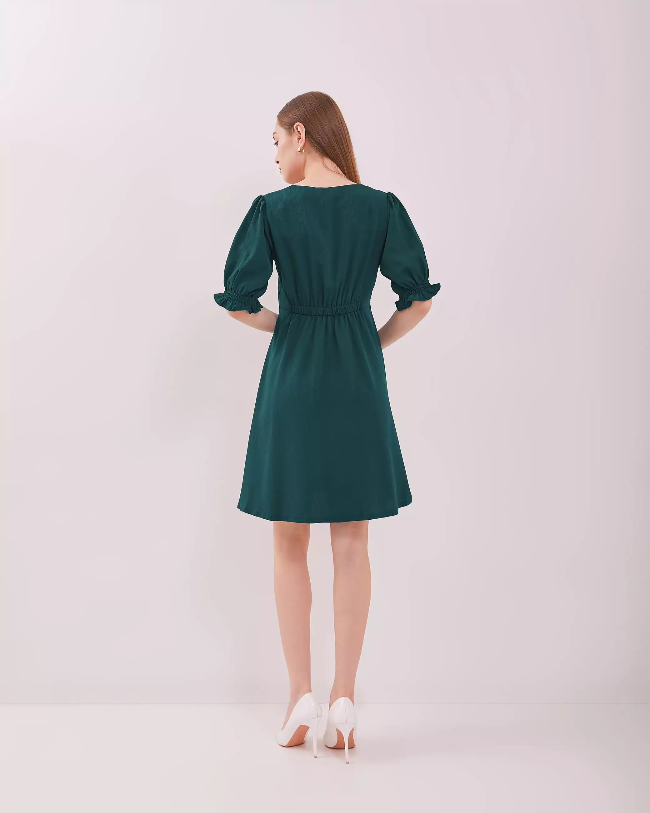 Urban Exchange Melody Dress Green - Gaun Kasual Dress Green Dress Natal
