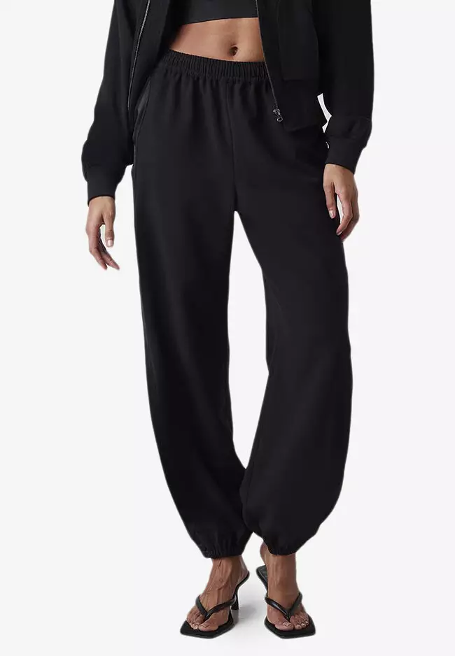 Buy Solid Ponte Pants with Elasticated Waistband