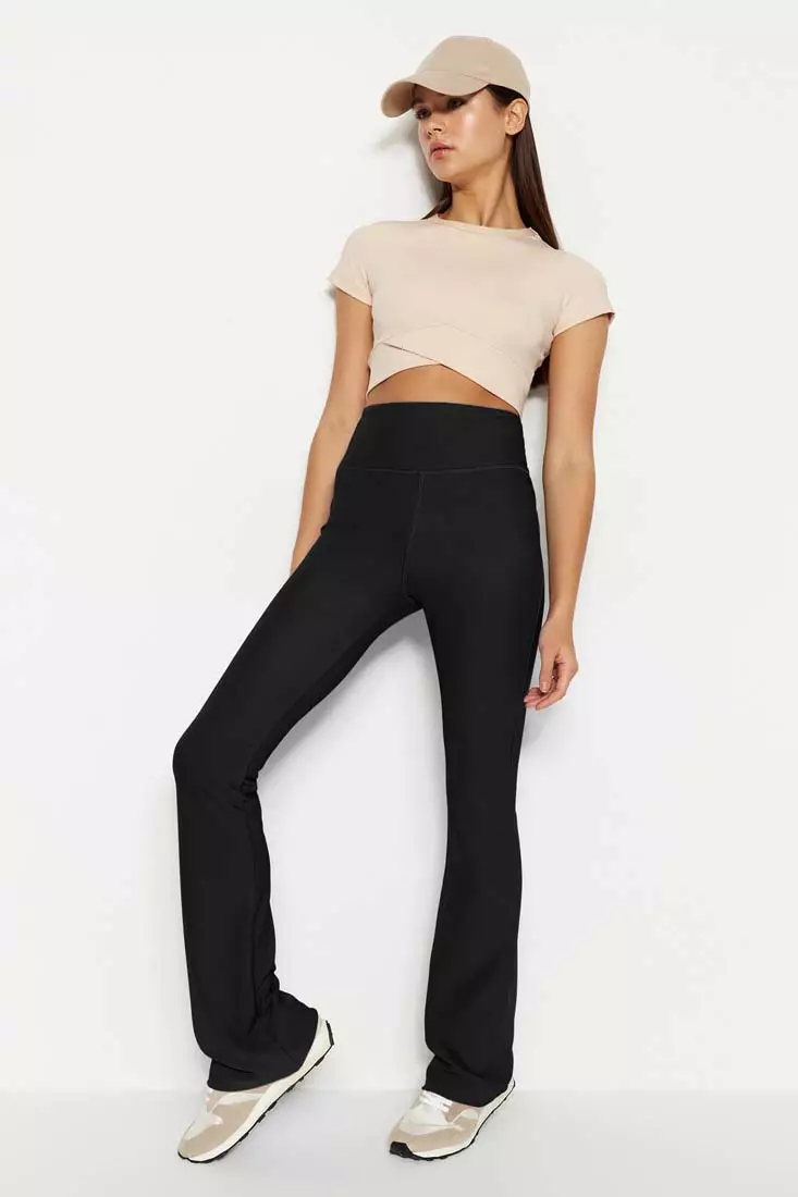 Contouring and Ribbed Spanish Leg Yoga Sports Leggings