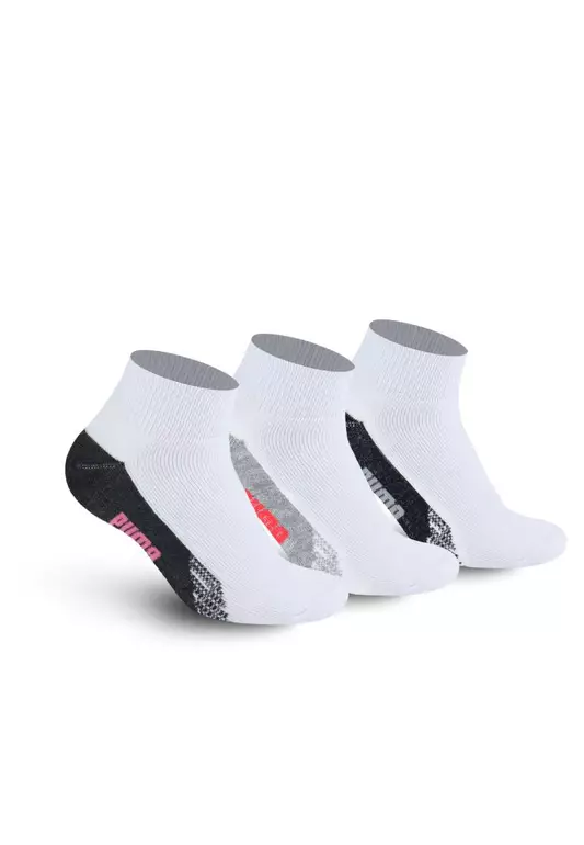 Puma Ladies' Cotton Thick Sports Ankle Socks 3 pairs in a pack PLSKG13