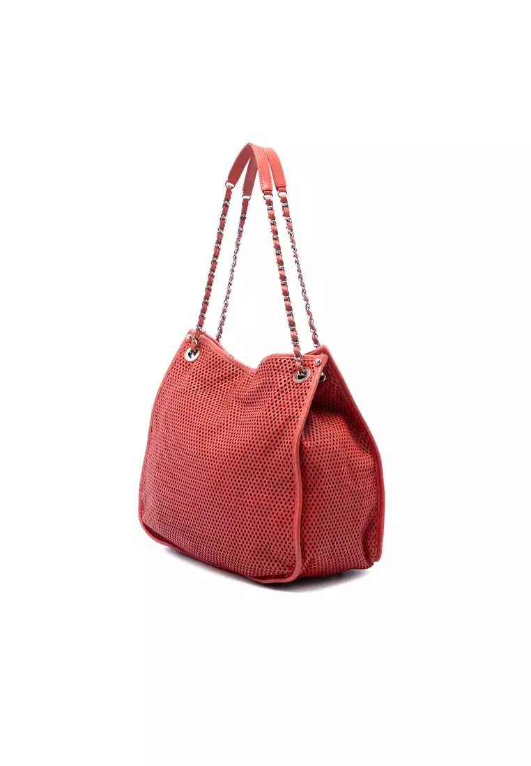 Pre-Loved Chanel Perforated Calfskin Up In The Air Tote
