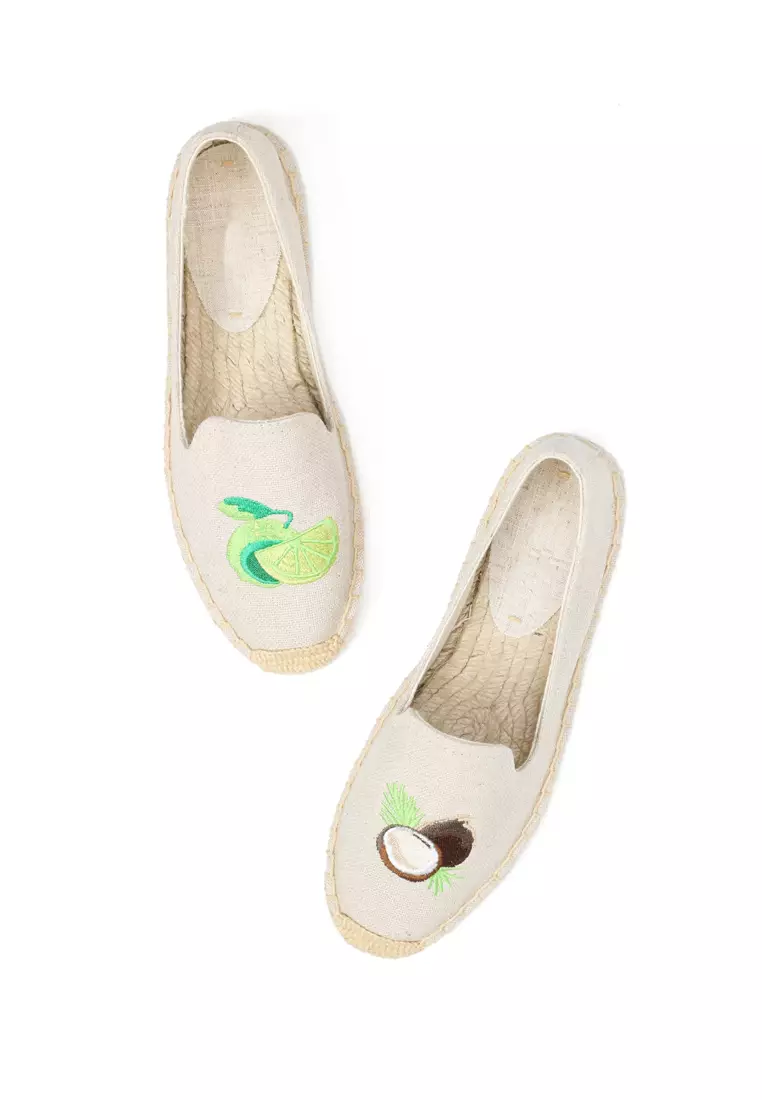 Embroidered Canvas Espadrilles HB45433