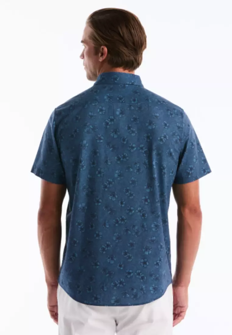 Short Sleeve Cotton Ecovero Chambray Tunnel Flower Print