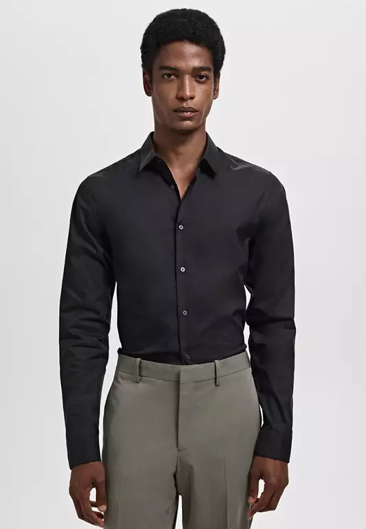 Slim Fit Cotton Suit Shirt