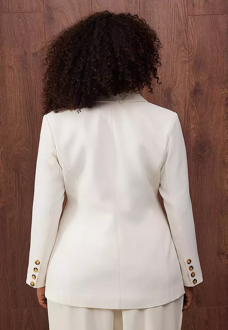 Plus Size Woven Jacket