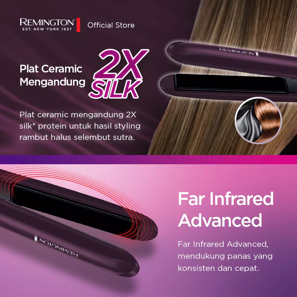 Jual Remington Remington Catokan Pelurus Rambut Silk Ceramic Ultra
